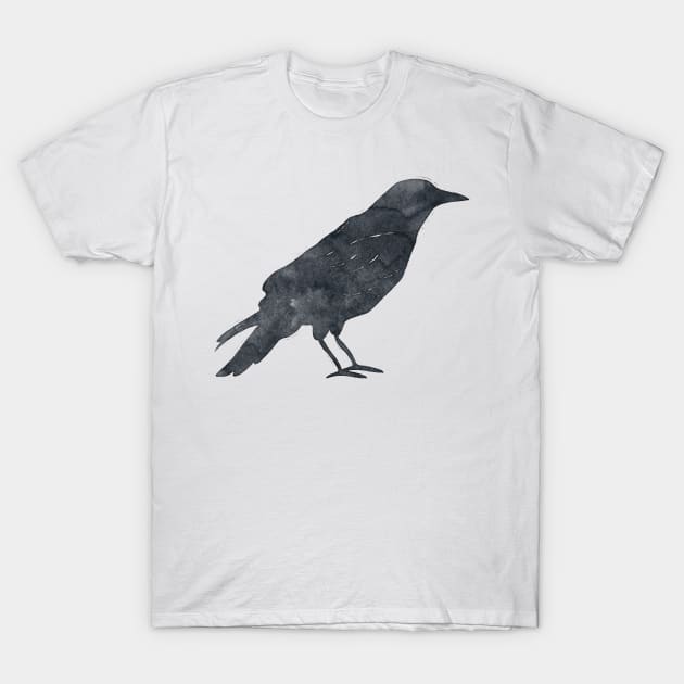 Crow Inkpress Artwork T-Shirt by Art Designs